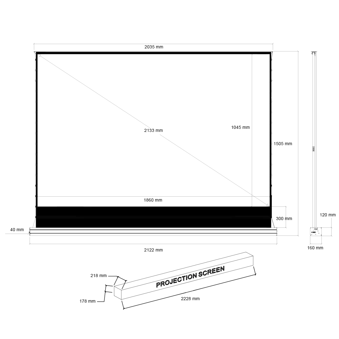 ekran projekcyjny 84 cale, ekran podłogowy 4K HD, przenośny ekran do projektora, ekran kina domowego, ekran projekcyjny mobilny, ekran z gazowym mechanizmem, ekran 16:9 PVC, ekran projekcyjny PRS-GE01