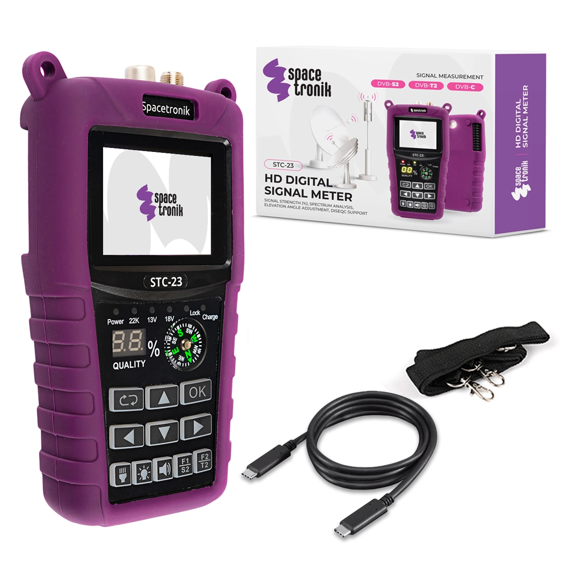 Miernik Combo SAT Finder Spacetronik STC-23 rysunek techniczny